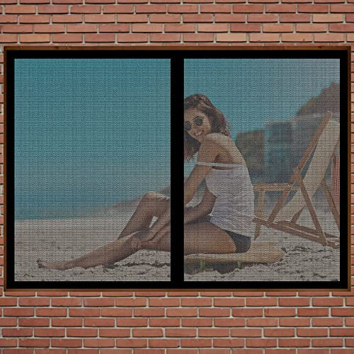 Fliegengitter Für Dachfenster 60 x 65 cm Fenster Mückengitter In Verschiedenen Größen Auswählbar Magnet Fliegengitter Für Alle Universalfenster, Schwarz