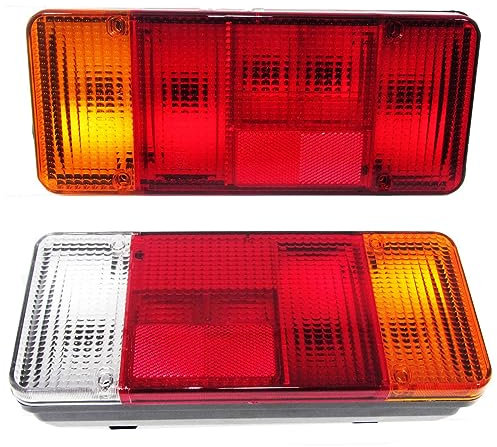 Generisch Lot de 2 feux arrière pour camion, remorque, Avec la prise 12/24 V