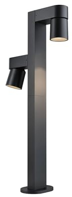 Paulmann 94824 LED Pollerleuchte Kimu IP44 822mm 3000K 2x8W 2x500lm 230V 70° Anthrazit Aluminium Außenleuchte