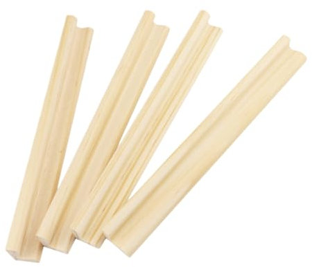 Toyvian 4 Stück Holztabletts Holzpaletten hölzerner Zug Spielzeugkarten Halter aus Holz Tablett mit Dominosteinhaltern Domino-Kartenspielständer Stände Zeigen Zubehör für Dominospiele Bahn