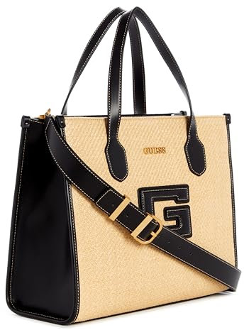 GUESS G Status 2 Compartment Tote Natural/Black