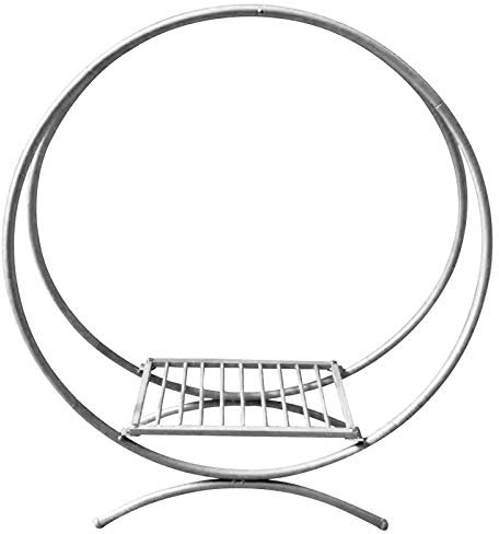 OUKANING Runde Metall Hochzeitsbogen 60/77/80Cm, Doppelringe, Rundbogen Ballonbogen Hintergrund Ständer Bogen Für Alle Festivalplätzen, Einfache Installation/Demontage (Typ A: 60cm Silber)