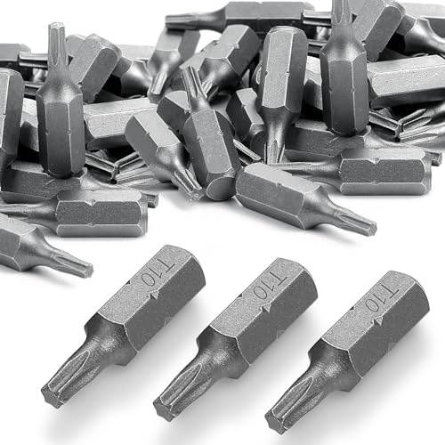 SWTYExt 30 Stück T10 Torx Bit 25mm Sortiment für Bohrerhalter und Alle Schraubendreher Ohne Kopf