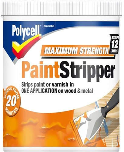 AMK® Polycell Max Strength Paint Stripper 1L Suitable for Wood and Metal Ideal Stripping or Varnish