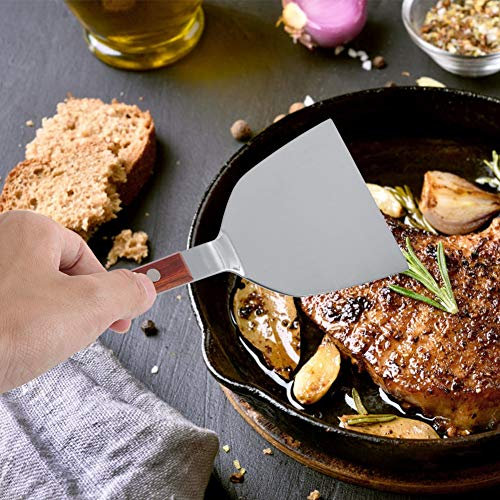 Stainless Steel Kitchen Cooking Pancake Shovel Barbecue Shovel Handle 85 Shovel for Versatile Use