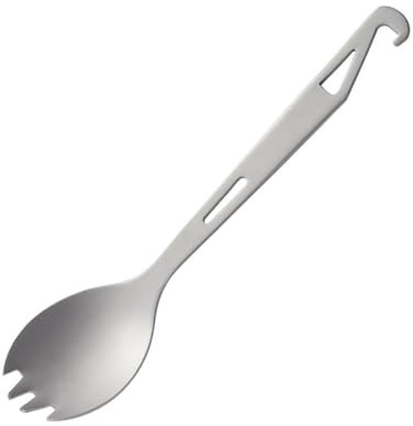 Cuillère-fourchette en Titane,Cuillère-fourchette de Camping 3 en 1,Cuillère et Décapsuleur pour Randonnée en Plein Air,Pique-nique