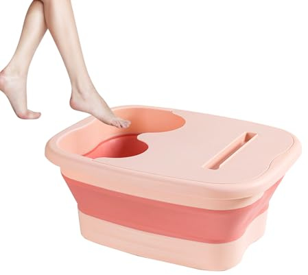 Lisutupode Baignoire pour les pieds, bain de pieds, seau de massage des pieds, seau de massage des pieds avec couvercle, bac de trempage pliable pour pieds, seau de massage spa, bain de pieds pliable,