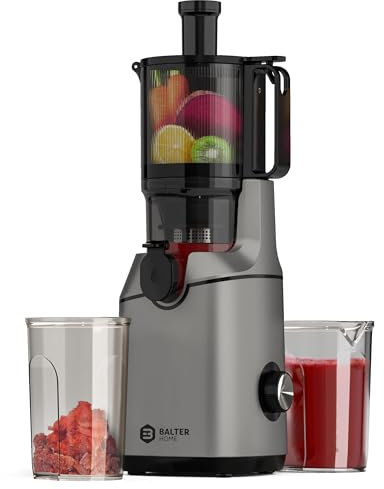 Balter Entsafter Slow Juicer, Große 108MM Öffnung, 250 Watt, Entsafter für Gemüse und Obst, Früchte, Saftpresse, BPA Frei, leise