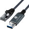 Thzzhnno Adaptateur USB vers Ethernet 3M, USB 3.0 A vers RJ45 Mâle directement connecté au réseau LAN Gigabit, Compatible avec ordinateur portable, PC, MacBook, Switch, Windows, MacOS, Linux
