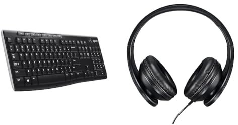 Logitech K270 Wireless Keyboard & Acer Headset AHW115 - (integrated mic,