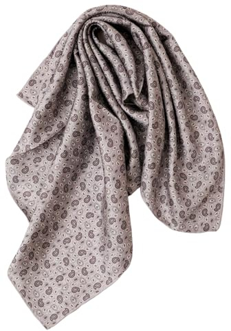 Prettystern écharpe foulard en soie roulée à la main femme homme unisexe pure soie bandana été