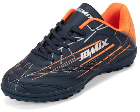 JOMIX Scarpe Calcetto Unisex Ragazzi Ragazze Donna – Sneakers Sportive con Multitacchetti TF – Campi Sintetici ed Erba Artificiale – Antiscivolo e Traspiranti WOS250656 (Navy, 40)