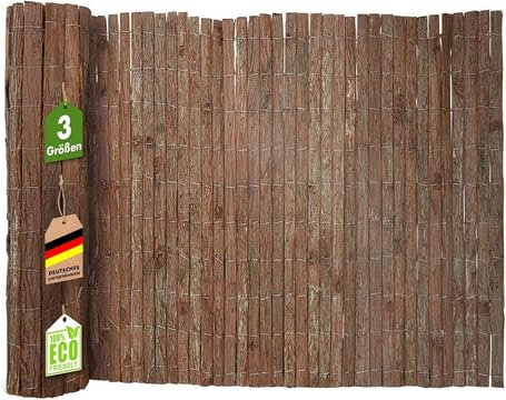 Floordirekt Tapis d'écorce d'arbre 100 x 300 cm – Brise-vue en écorce d'arbre pour balcon et jardin – Tapis brise-vue – Clôture d'écorce – Clôture de jardin