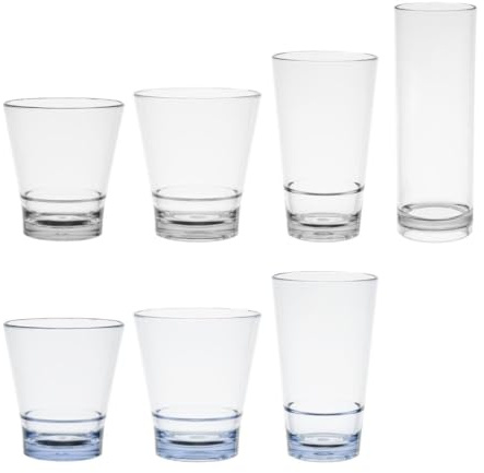 Olympia Kristallon Bicchiere impilabile PC blu, 350 ml, confezione da 6