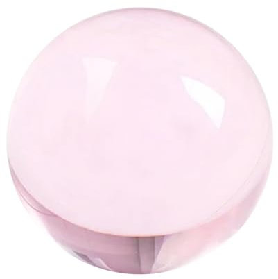 LKXHarleya Sfera Decorativa Elegante, Sfera di Cristallo Trasparente da 60 mm per Accessori fotografici, casa e Ufficio, Rosa