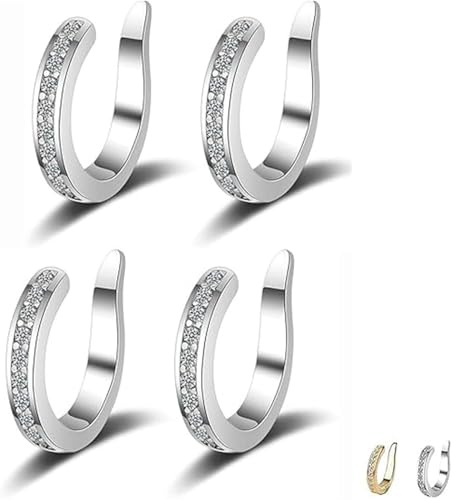 Clips para orejas para corrector de orejas, clip corrector de orejas ajustable sin perforación para mujeres y hombres, brazalete de oreja ligero sin perforación para uso diario, mejora suavemente la