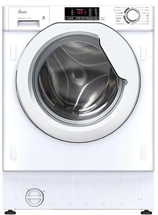 Hoover H-Wash and Dry 300 Integrated Washer Dryer, 9 Kg Wash plus 5 Kg Dry, Combined Cycle Class E, 1400 RPM, Care Cycles, White, 60x53x82 cm - HBD 495D14-1-80