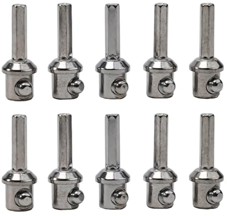 MonoSora Adaptador de taladro para cepillo de limpieza de chimenea, acoplamiento universal de metal para taladro eléctrico y herramienta de barrido de chimenea, paquete de 1 o 10 unidades