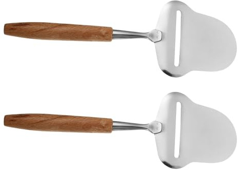 BESPORTBLE Râpe à Fromage Manuelle en Acier Inoxydable Manche en Bois 2 Pièces, Outil Cuisine Créatif pour Préparation Culinaire et Tranchage de Truffes