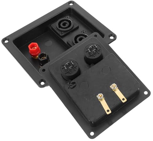 balacoo Connettori Terminali per Altoparlanti 2 Pezzi Morsettiera per Casse Acustiche in Abs Placcatura in Oro Design Affidabile per Concerti e Conferenze