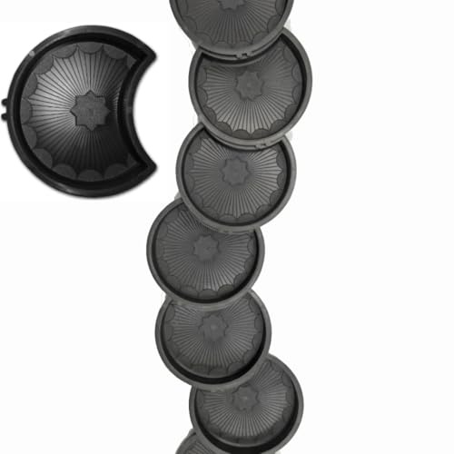 @tec Betonform Schalungsform Gießform Plastikformen für Beton | DIY Gartenweg, Trittstein für Wiese oder Naturgarten Gestaltung | Form Halbmond ca 24,5cm
