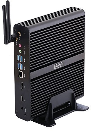 HUNSN 4K Fanless Mini PC, Desktop Computer, Server, Intel I7 8550U / 8565U / 8559U / 8569U / 8650U, BM14, WiFi, BT, DP, HDMI, LAN, Barebone, NO RAM, NO Storage, NO System