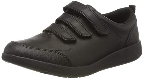 Clarks Boy's Scape Sky Y Sneakers, Black, 7 UK Wide