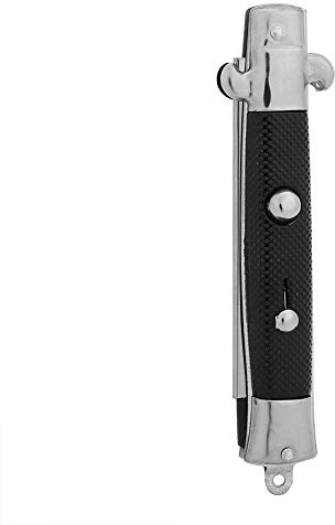 Switchblade Comb- Samfox Metallfeder mit Bürstenaufsatz, Tasche, Haarkamm, faltbar, automatisch, Knopf, Bürste, faltbar, vielseitig einsetzbar