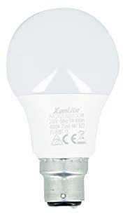 Xanlite PACK2EB806GCW - Set di 2 lampadine LED A60, attacco B22-10 W (60 W Eq), lampadina standard per ufficio, camera da letto, bambino, adulto, bambino, stanza per vivere/luce bianca neutra, 10 W