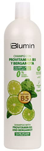 Blumin Champú efecto Anti-Frizz con Bergamota y Provitamina B5, Volumen y Brillo, 1000 ml