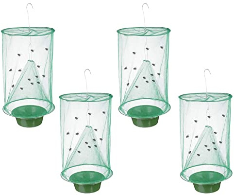 Storaffy Trampas para Moscas al Aire Libre | Moscas para Caballos | Trampa Estable para el Control plagas | Matamoscas Reutilizable para Exteriores | Ranch Green Jaula para Interiores o Exteriores