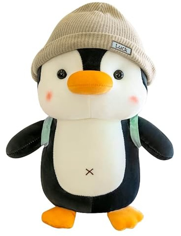 Uposao Pinguin Kuscheltier, 45cm Cartoon Plüsch Kuscheltier Pinguin Stofftiere Plüschtierkissen Tiere Plüschtier Spielzeug Zierkissen Weiches Schlafkissen Geburtstagsgeschenk für Kinder Erwachsene