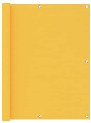 Higsose 120x500 cm Frangivista Balcone Ringhiera Telo per Balcone Ringhiera Copri Ringhiera Balcone Esterno Frangivista per Balconi Tessuto Oxford Telo Frangivista Antivento Giallo