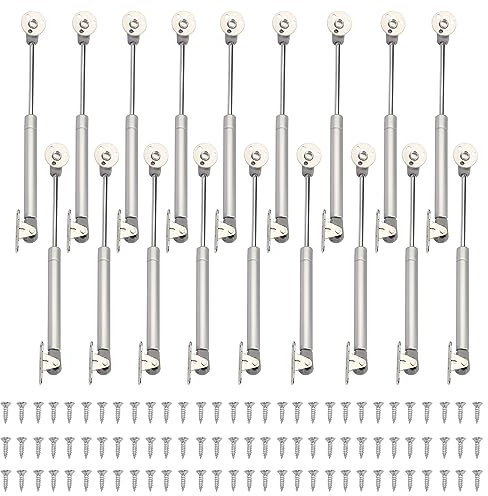 18 Stück 25,4 cm 100 N hydraulische Unterstützung Schrankscharnier, Gasdruckfedern für Truhe, Werkzeugkasten, Schrank, Bett, Kleiderschrank und mehr, von GENHAKON