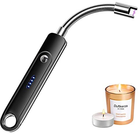 Encendedores para Velas, Eletorot Mechero Cocina Mecheros Electrico USB Recargable, Encendedor de Arco a Prueba de Viento para Velas o Cocina de Gas, Estufa Portátil