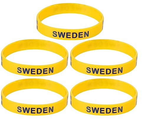 Yardwe 5 Stück-Pack Silikonarmbänder mit Australischer Flagge Sportarmbänder aus Umweltfreundlichem Material eine Größe Passt Internationale Matches
