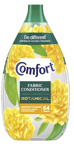 Comfort Botanical Summer Bouquet Fabric Conditioner softener with CrystalFresh transparent formula blooms in freshness, inspired by nature 960 ml (64 washes)