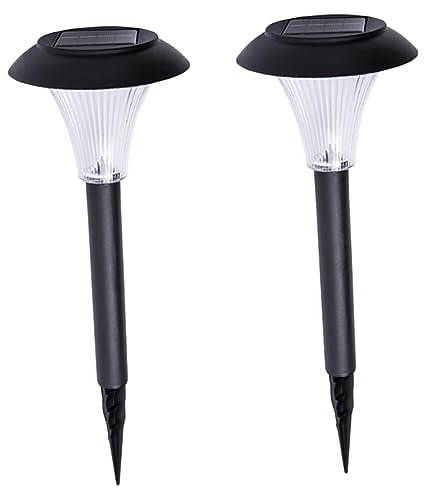 POPETPOP 2stücke Solar Led Aussenleuchte Erdspießleuchte Garten Solarleuchte Für Draußen Außenleuchte Solarlampe Mini Pilzform Design