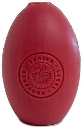 Label Provence Savon de Marseille - French Rotating Soap Refill For Wall Mounted Holder and Rope - Easy Hand and Body Wash - Made With Fresh Organic Donkey Milk - Strawberry Fragrance - 270 Gram Bar