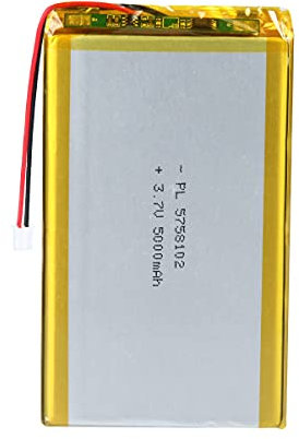 YTKavq 3.7V 5000mAh Battery 5758102 Lithium Polymer Ion Rechargeable Li-ion Li-Po Battery with 2P PH 2.0mm Pitch Connector…