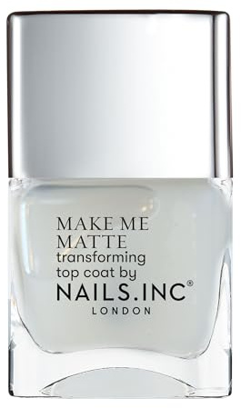 Nails Inc - Better On Top Matte Quick Dry Top Coat Smalto - Asciugatura rapida in 45 secondi - Vegano e senza sperimentazione su animali - Top Coat opaco e idratante - Manicure perfetta