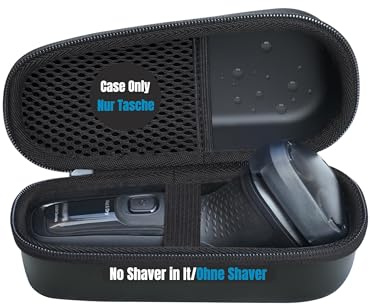 Woollo PU Etui Kompatibel mit Philips Shaver Series 3000 S3145/00 S3342 3000X X3001 X3053 Bartschneider Tragbar Hart Reise Case Hülle Wasserdicht Tasche für Elektrischer Nass-und Trockenrasierer 3000X