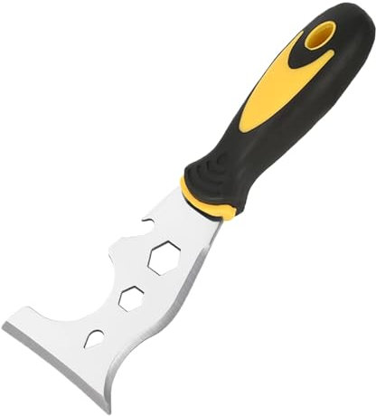 13-in-1 Scraper Tool, Stainless Steel Painters Tools, Professional Multi Paint Stripper Tool for Wallpaper, Paint Roller, Straight Scraper, Curved Scraper, Roller Cleaner