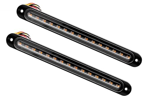 Ygmylandbb 30 LED LED lastbil bromsbakljus sekventiellt blinkande flöde 12 v 24 v universell LED-broms extra ljus 2 st