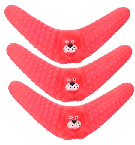 Veemoon 3 Stück Hundekauspielzeug in Pfeilform aus Gummi Rot | Zahnreinigung und Greiffunktion, für Hund und Haustier, für Drinnen und Draußen Zufällige Farbe