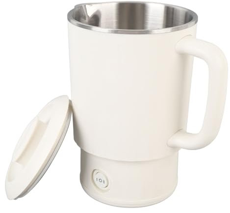 Bollitore Elettrico Portatile da Viaggio 600ml - Acciaio Inossidabile Alimentare, Pieghevole per Caffè e Tè, Bollitura Veloce in 5 Minuti