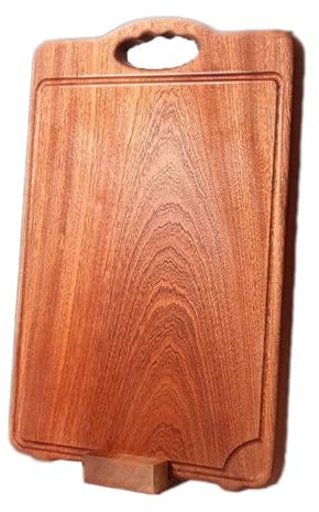 Tabla de cortar de madera reversible grande con asas, ranura for jugo y soporte, tabla de charcutería for picar carne, queso, frutas, 40 cm, 45 cm(40cm)