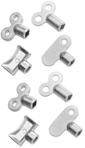 DIYEAH 8pcs Radiator Valves Keys for Bleed Vent Air Valves Key Plumbing Chrome Finish