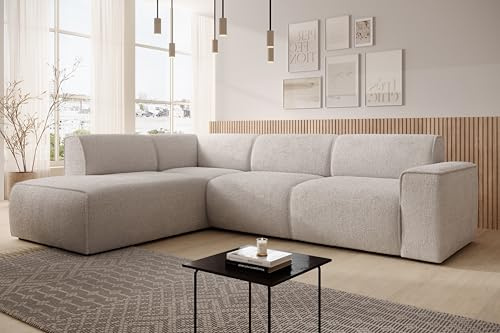 AXLIVING Couch Sofa L Form Didim L Creme – 292 cm stilvoll & bequem L