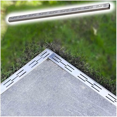 Griglia di scarico in acciaio inox, kit sottile per grondaia con griglie rimovibili per balcone
